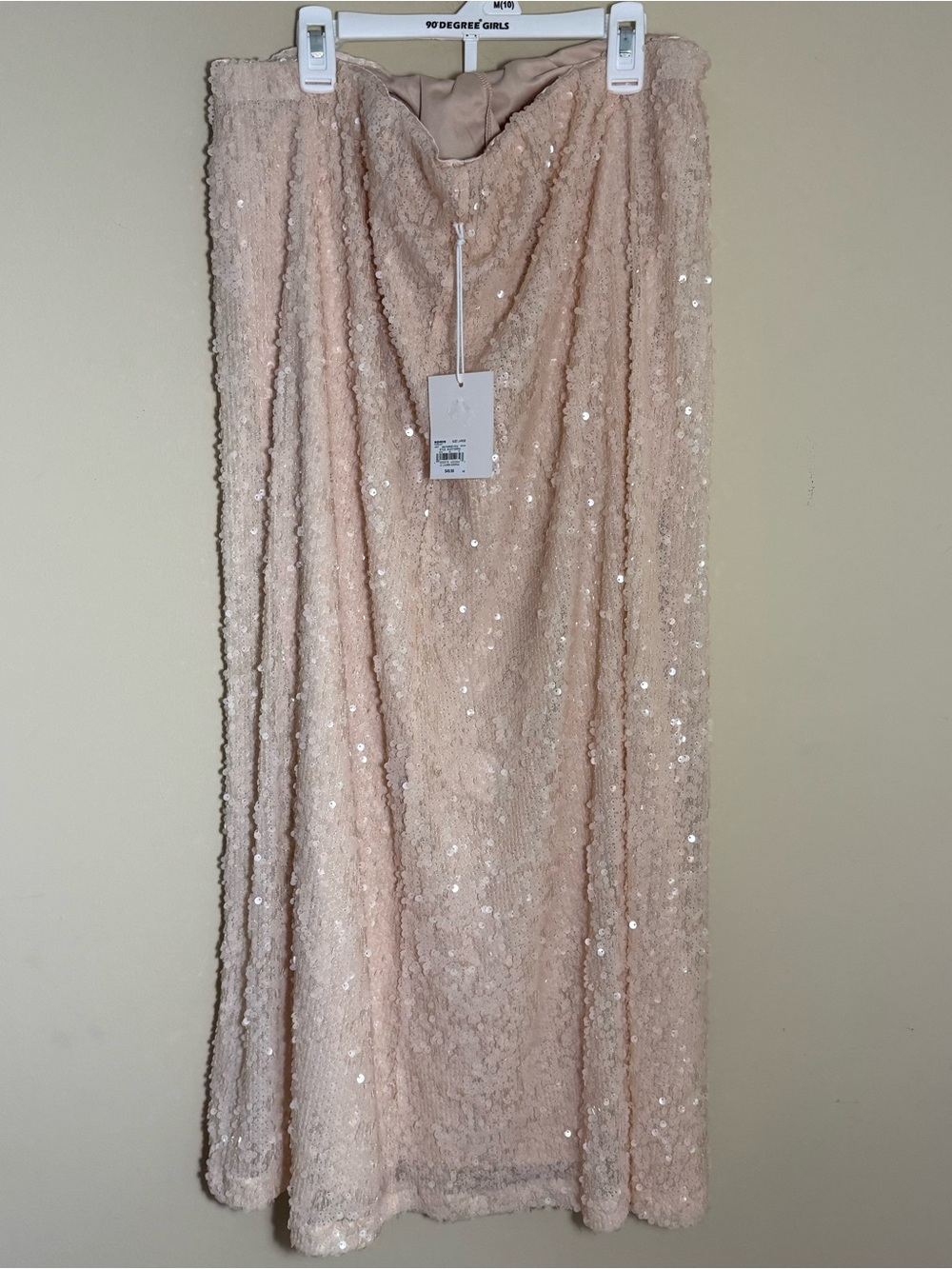 LC Lauren Conrad Blush Sequin Maxi Skirt NWT